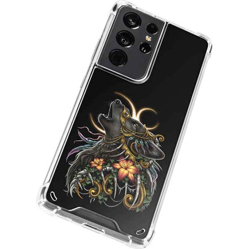 Wolf Howling by Sarah Richter Galaxy S21 Ultra 5G Clear Case