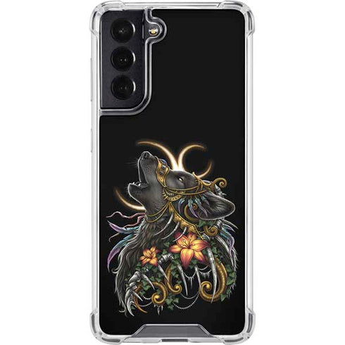 Wolf Howling by Sarah Richter Galaxy S22 Clear Case