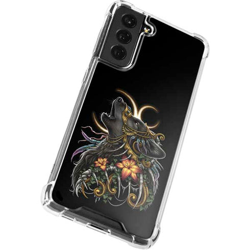 Wolf Howling by Sarah Richter Galaxy S22 Clear Case