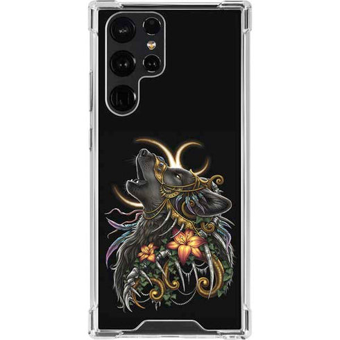 Wolf Howling by Sarah Richter Galaxy S22 Ultra Clear Case