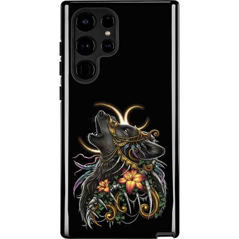 Wolf Howling by Sarah Richter Galaxy S22 Ultra Pro Case
