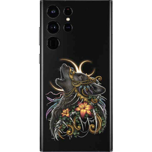 Wolf Howling by Sarah Richter Galaxy S22 Ultra Skin