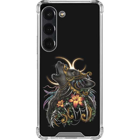 Wolf Howling by Sarah Richter Galaxy S23 Clear Case
