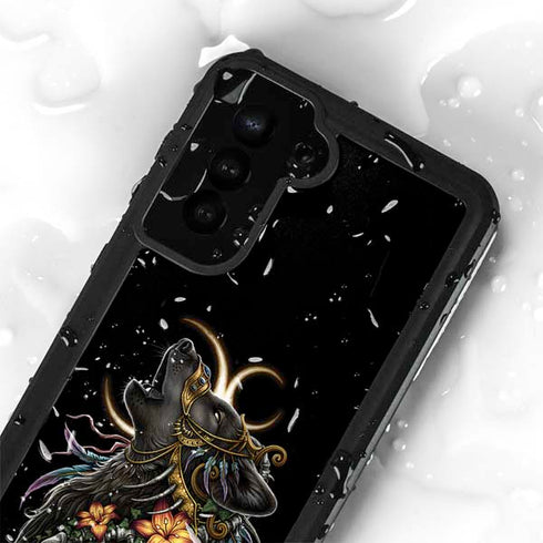 Wolf Howling by Sarah Richter Galaxy S23 Plus Waterproof Case