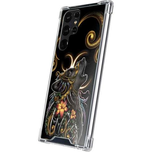 Wolf Howling by Sarah Richter Galaxy S23 Ultra Clear Case