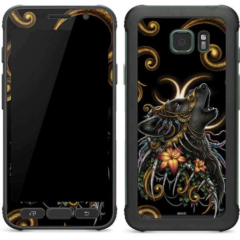 Wolf Howling by Sarah Richter Galaxy S7 Active Skin