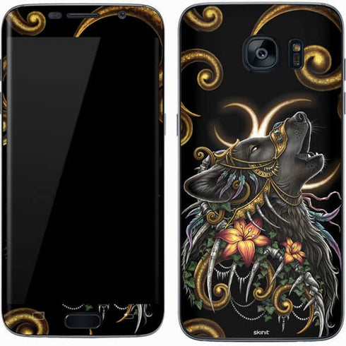 Wolf Howling by Sarah Richter Galaxy S7 Skin
