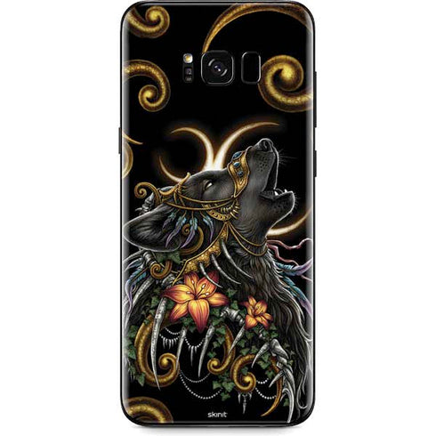 Wolf Howling by Sarah Richter Galaxy S8 Skin