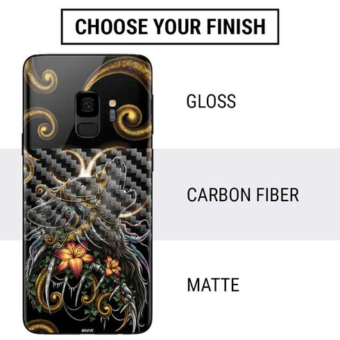 Wolf Howling by Sarah Richter Galaxy S9 Skin