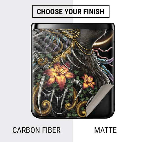 Wolf Howling by Sarah Richter Galaxy Z Flip Skin