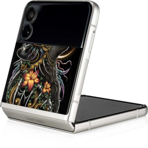 Wolf Howling by Sarah Richter Galaxy Z Flip3 5G Skin