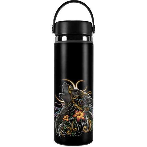 Wolf Howling by Sarah Richter Hydro Flask 20oz Wide Mouth Skin