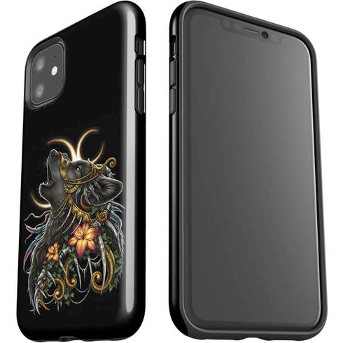 Wolf Howling by Sarah Richter iPhone 11 Impact Case