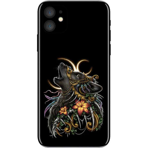 Wolf Howling by Sarah Richter iPhone 11 Skin