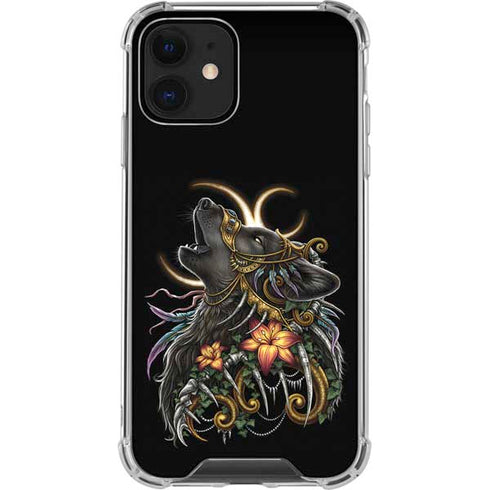 Wolf Howling by Sarah Richter iPhone 12 Clear Case
