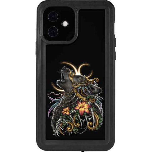 Wolf Howling by Sarah Richter iPhone 12 Waterproof Case