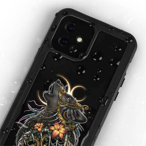 Wolf Howling by Sarah Richter iPhone 12 Waterproof Case