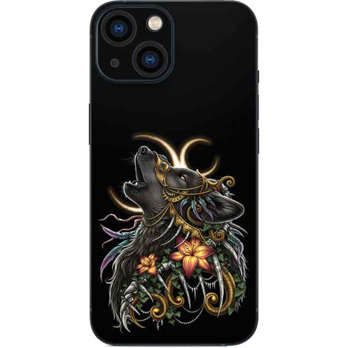 Wolf Howling by Sarah Richter iPhone 13 Mini Skin