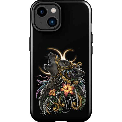Wolf Howling by Sarah Richter iPhone 14 Plus Impact Case