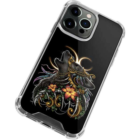 Wolf Howling by Sarah Richter iPhone 15 Pro Clear Case