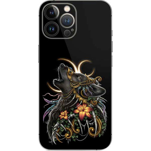 Wolf Howling by Sarah Richter iPhone 14 Pro Max Skin