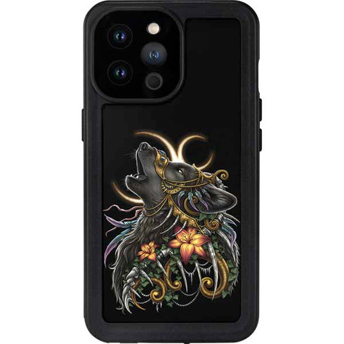 Wolf Howling by Sarah Richter iPhone 14 Pro Max Waterproof Case
