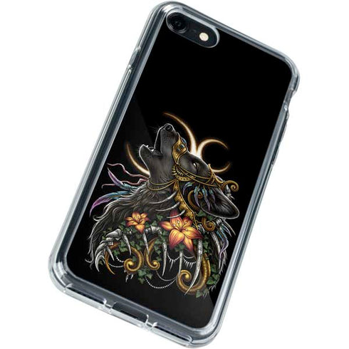 Wolf Howling by Sarah Richter iPhone SE (2nd & 3rd Gen) Clear Case