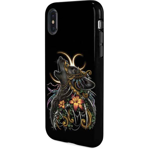 Wolf Howling by Sarah Richter iPhone XS Pro Case