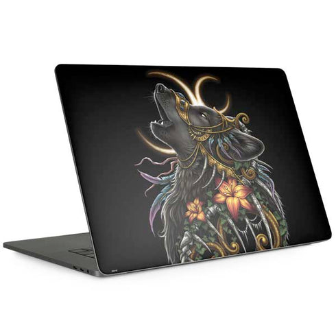 Wolf Howling by Sarah Richter Apple MacBook Pro 15-inch Skin