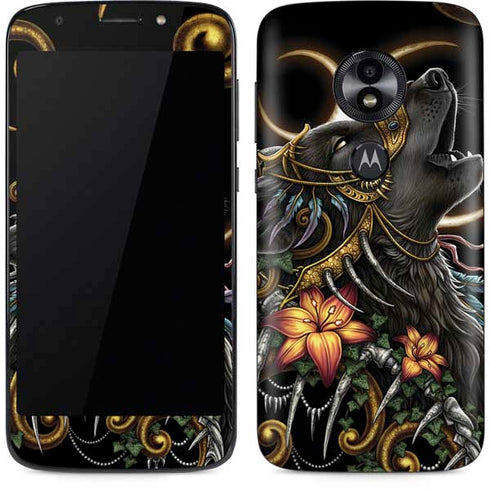 Wolf Howling by Sarah Richter Moto E5 Play Skin