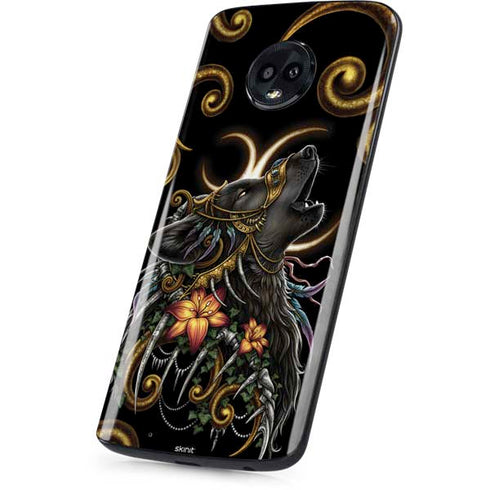Wolf Howling by Sarah Richter Moto G6 Skin