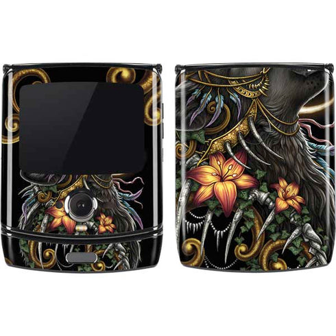 Wolf Howling by Sarah Richter Motorola RAZR Skin