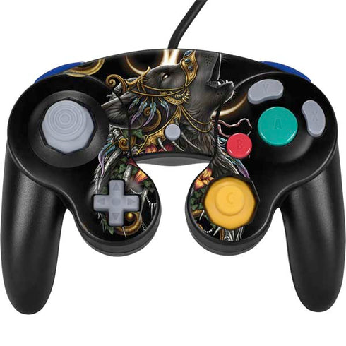 Wolf Howling by Sarah Richter Nintendo GameCube Controller Skin