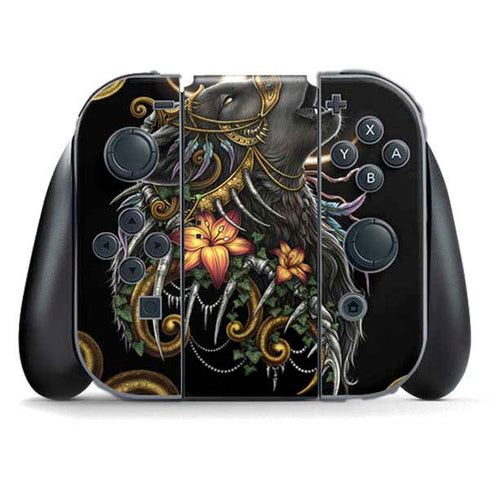 Wolf Howling by Sarah Richter Nintendo Switch (2017-2021) Joy-Con Controller Skin