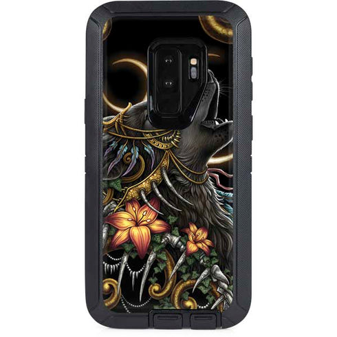 Wolf Howling by Sarah Richter Otterbox Defender Galaxy Skin