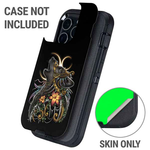 Wolf Howling by Sarah Richter Otterbox Defender iPhone Skin
