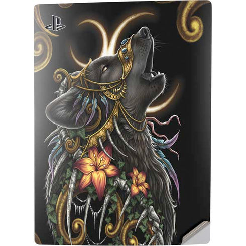 Wolf Howling by Sarah Richter PS5 Digital Edition Console Skin