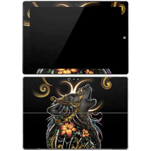 Wolf Howling by Sarah Richter Surface Pro 3 Skin