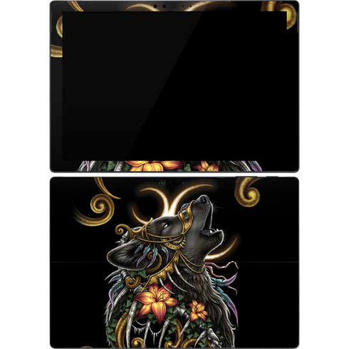 Wolf Howling by Sarah Richter Surface Pro 7 Skin