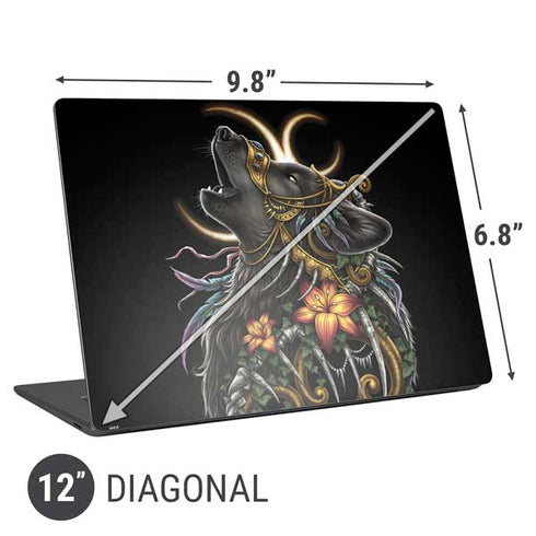 Wolf Howling by Sarah Richter Universal Laptop 12in (9.8 x 6.8in) Skin