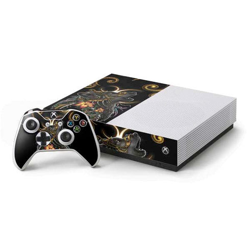 Wolf Howling by Sarah Richter Xbox One S All-Digital Edition Bundle Skin