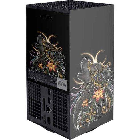 Wolf Howling by Sarah Richter Xbox Series X Console Skin