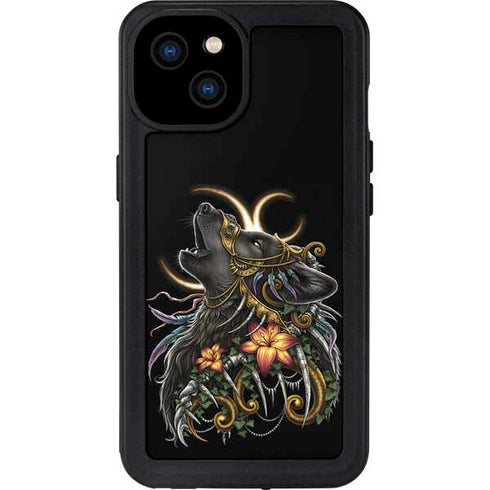 Wolf Howling by Sarah Richter iPhone 15 Plus Waterproof Case