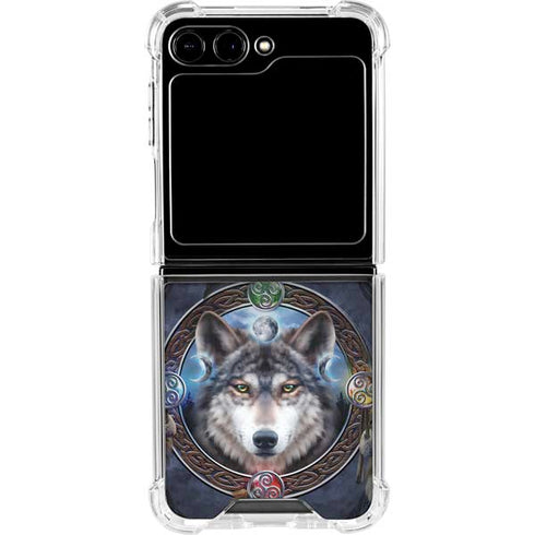 Wolf Symbols by Brigid Ashwood Galaxy Z Flip5 5G Clear Case