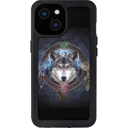 Wolf Symbols by Brigid Ashwood iPhone 15 Waterproof Case