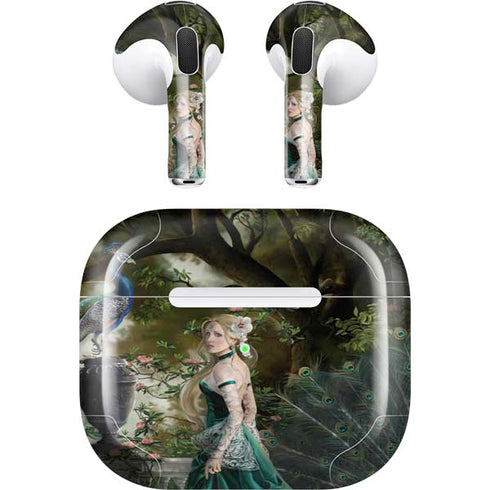 Woman with Peacocks by Nene Thomas Apple AirPods (3rd Gen 2021) Skin