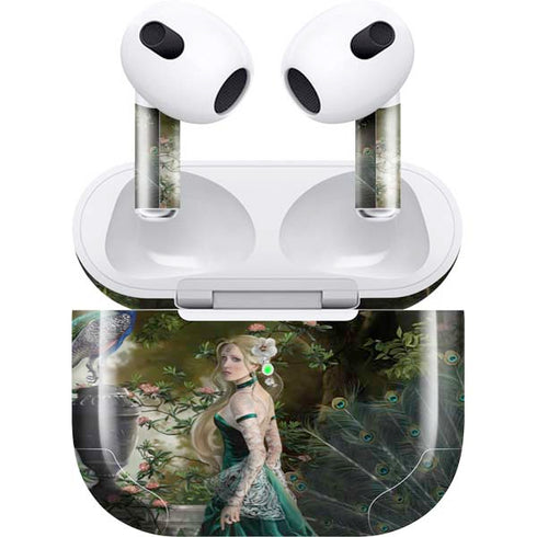 Woman with Peacocks by Nene Thomas Apple AirPods (3rd Gen 2021) Skin