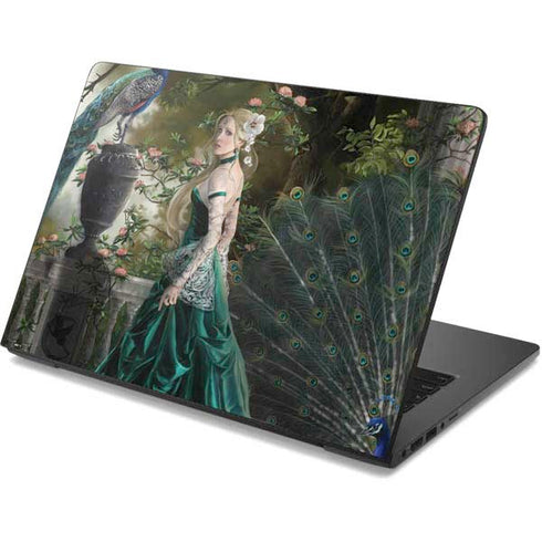 Woman with Peacocks by Nene Thomas Dell Chromebook Skin