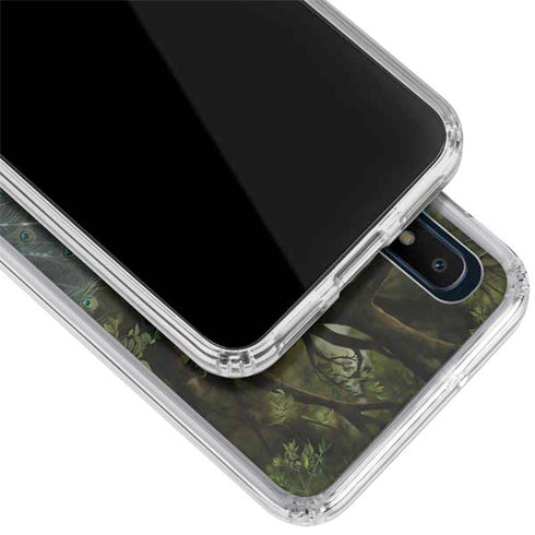 Woman with Peacocks by Nene Thomas Galaxy A10e Clear Case