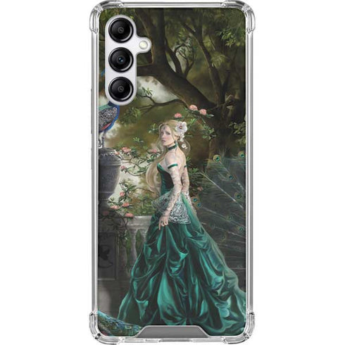 Woman with Peacocks by Nene Thomas Galaxy A14 5G Clear Case
